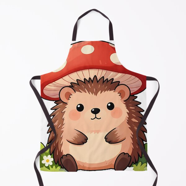 Item preview, Cottagecore Hedgehog with Red Mushroom Umbrella designed and sold by pumsquare.