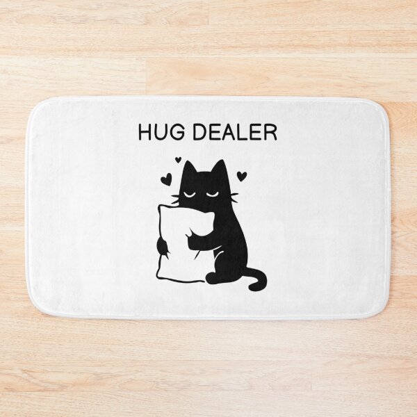 Aperçu de l'œuvre Hug Dealer Funny Black Cat Sticker créée et vendue par FUEGO & NOX.