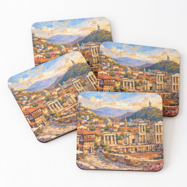 Item preview, A painting of Plovdiv, Bulgaria – A Beautiful City in Europe. designed and sold by GalleryKauffeld.
