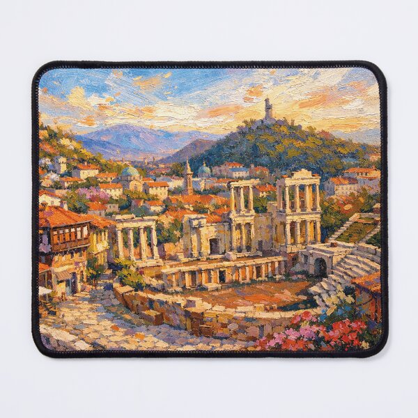 Item preview, A painting of Plovdiv, Bulgaria – A Beautiful City in Europe. designed and sold by GalleryKauffeld.