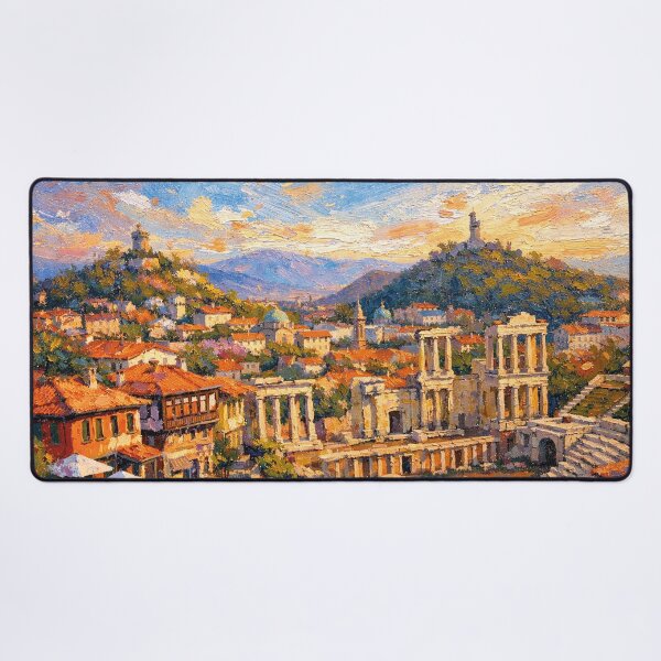 Item preview, A painting of Plovdiv, Bulgaria – A Beautiful City in Europe. designed and sold by GalleryKauffeld.