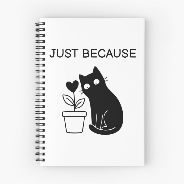 Item preview, Just Because Funny Black Cat Sticker designed and sold by FUEGO & NOX.