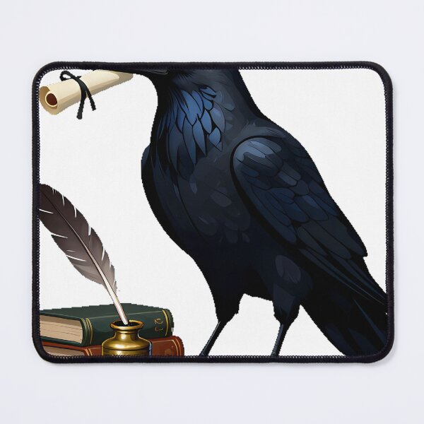 Item preview, Dark Academia Raven with Inkwell and Scroll designed and sold by IllumeInk.