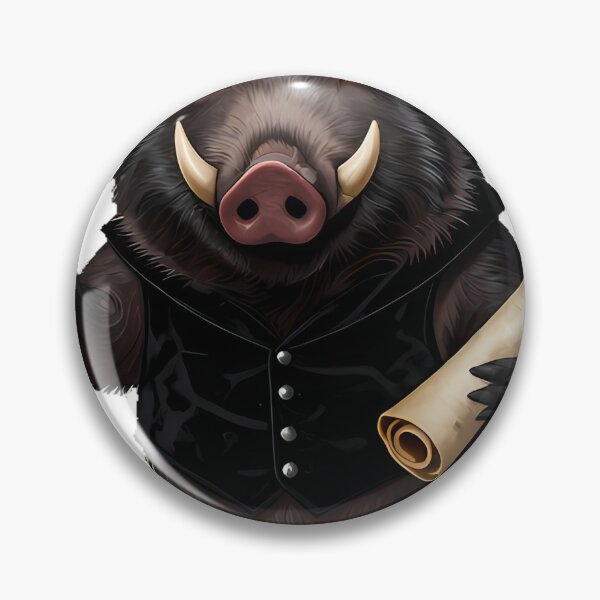 Item preview, Dark Academia Boar with Silver Pocket Watch designed and sold by IllumeInk.