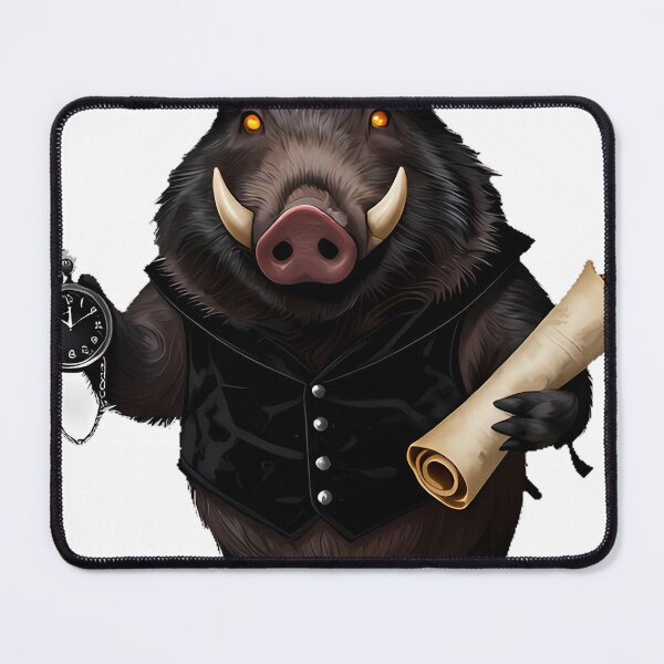 Item preview, Dark Academia Boar with Silver Pocket Watch designed and sold by IllumeInk.