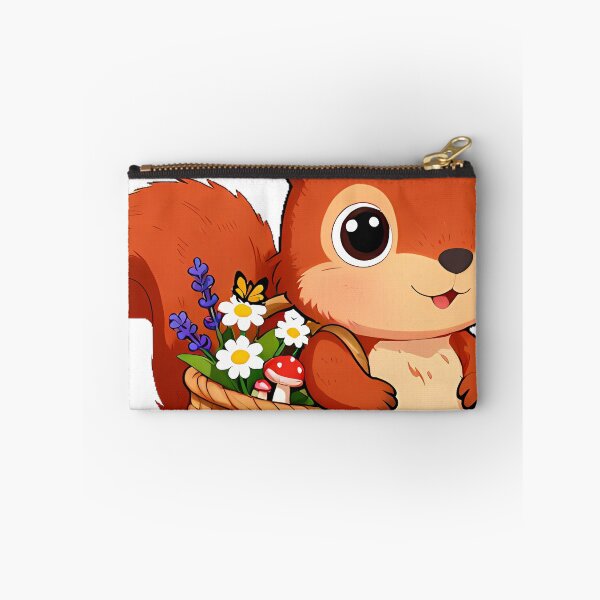Item preview, Cottagecore Squirrel with Wildflower Basket designed and sold by pumsquare.