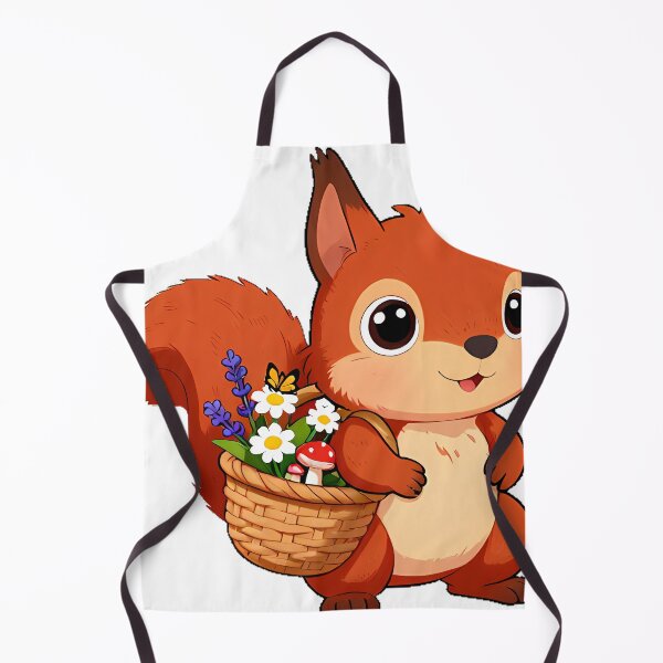 Item preview, Cottagecore Squirrel with Wildflower Basket designed and sold by pumsquare.