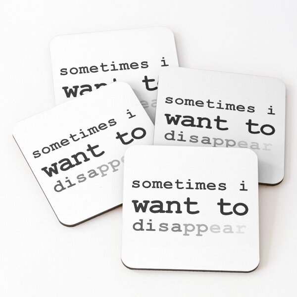 Item preview, Sometimes I Want To Disappear Sarcastic Introvert (Black) designed and sold by HeeShirt.