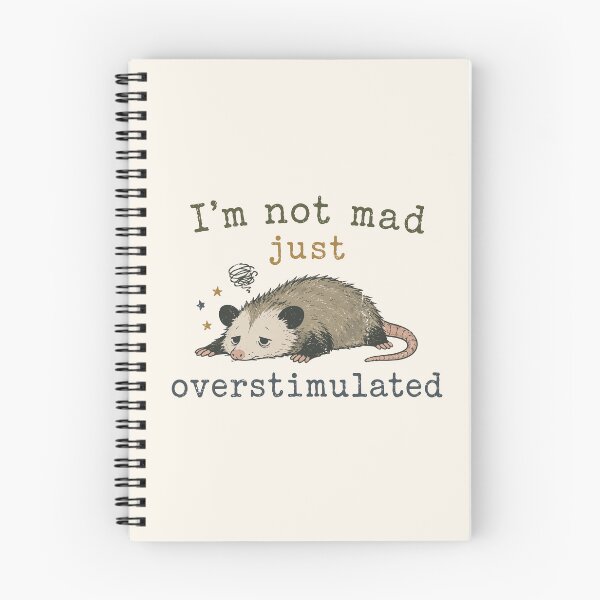 Item preview, I’m Not Mad Just Overstimulated Opossum designed and sold by pixiedustpaint.