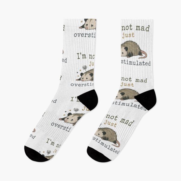 Item preview, I’m Not Mad Just Overstimulated Opossum designed and sold by pixiedustpaint.