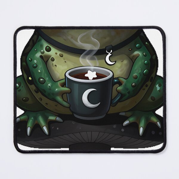 Item preview, Gothic Cozy Toad with Cocoa and Tiny Crown designed and sold by IllumeInk.