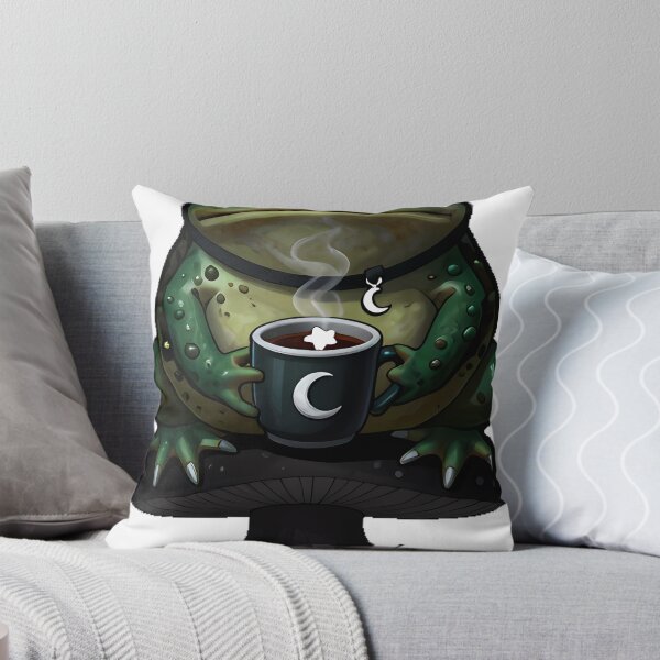 Item preview, Gothic Cozy Toad with Cocoa and Tiny Crown designed and sold by IllumeInk.