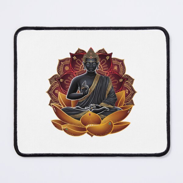 Item preview, Serene Buddha in Deep Meditation - Cosmic Lotus Mandala designed and sold by Shopeon Designs.