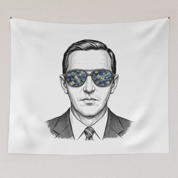 Item preview, DB Cooper Falling Money Shades Reflection designed and sold by Bad-Decisions-Designs.