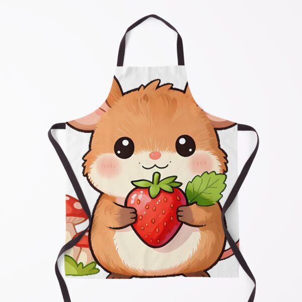 Item preview, Cottagecore Mouse with Strawberry and Leaf designed and sold by pumsquare.