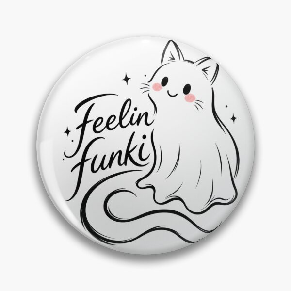 Item preview, Feelin Funki Cute Ghost Cat Minimalist Line designed and sold by TheChalkyFox.