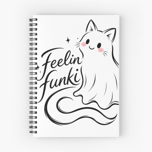 Item preview, Feelin Funki Cute Ghost Cat Minimalist Line designed and sold by TheChalkyFox.