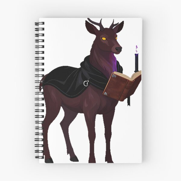 Item preview, Dark Academia Stag with Candle and Tome designed and sold by IllumeInk.