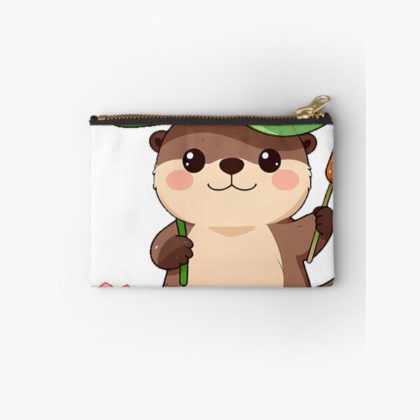 Item preview, Cottagecore Otter with Lotus Leaf Hat designed and sold by pumsquare.