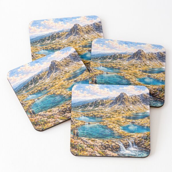 Item preview, Rila Lakes Bulgaria painting, designed and sold by GalleryKauffeld.