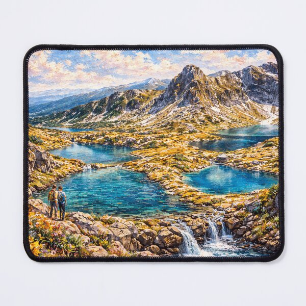 Item preview, Rila Lakes Bulgaria painting, designed and sold by GalleryKauffeld.