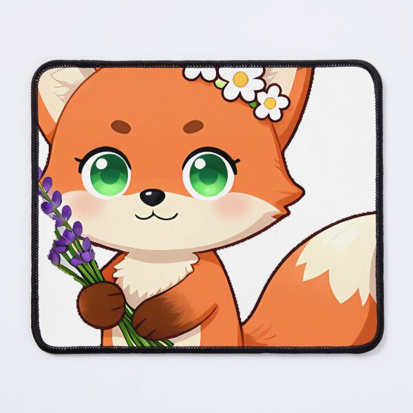 Item preview, Cottagecore Fox with Lavender Bouquet designed and sold by pumsquare.