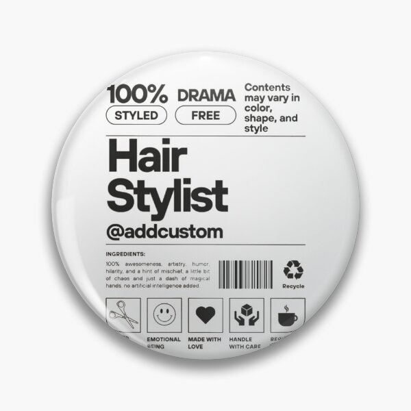 Item preview, 100% Drama Styled Free – Funny Hairstylist Hairdresser Salon  designed and sold by roartusa.