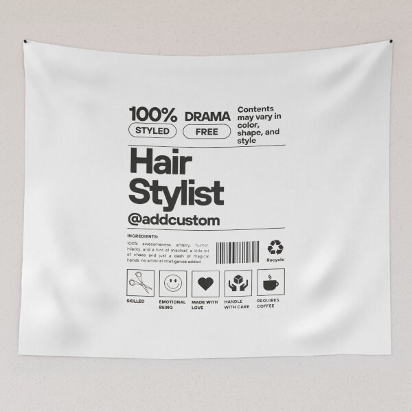 Item preview, 100% Drama Styled Free – Funny Hairstylist Hairdresser Salon  designed and sold by roartusa.