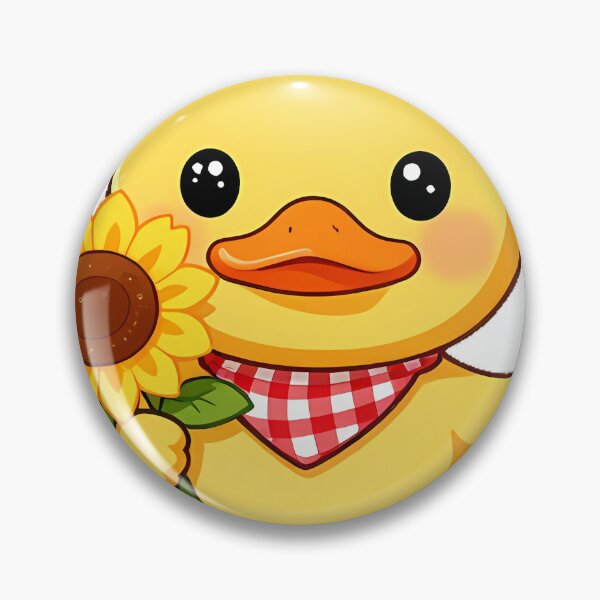 Item preview, Cottagecore Duck with Sunflower and Gingham designed and sold by pumsquare.