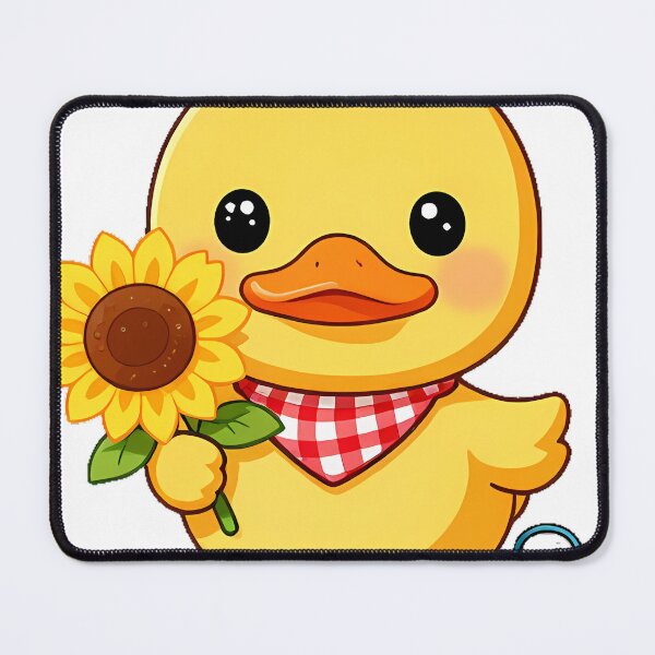 Item preview, Cottagecore Duck with Sunflower and Gingham designed and sold by pumsquare.
