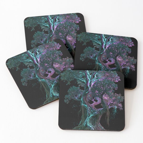 Item preview, Tree of Life Glowing Roots Teal Purple Mystical designed and sold by FrostyFrisby.