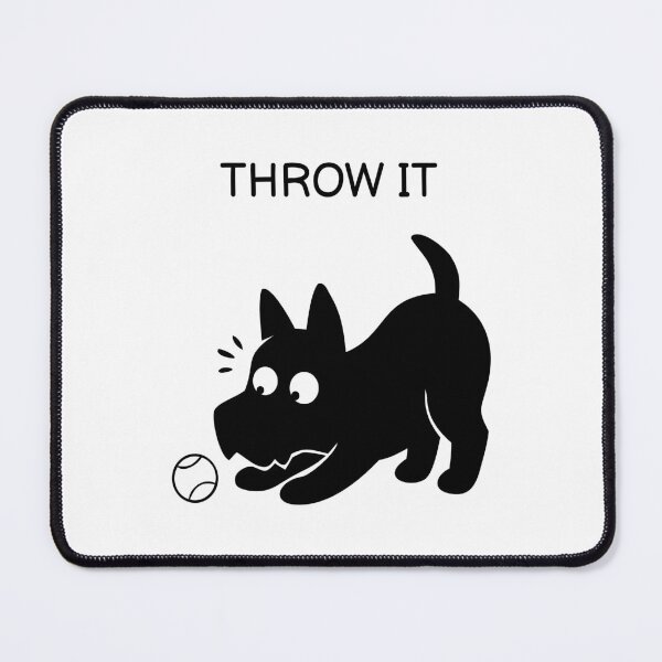 Item preview, THROW IT Funny Black Dog Sticker designed and sold by FUEGO & NOX.