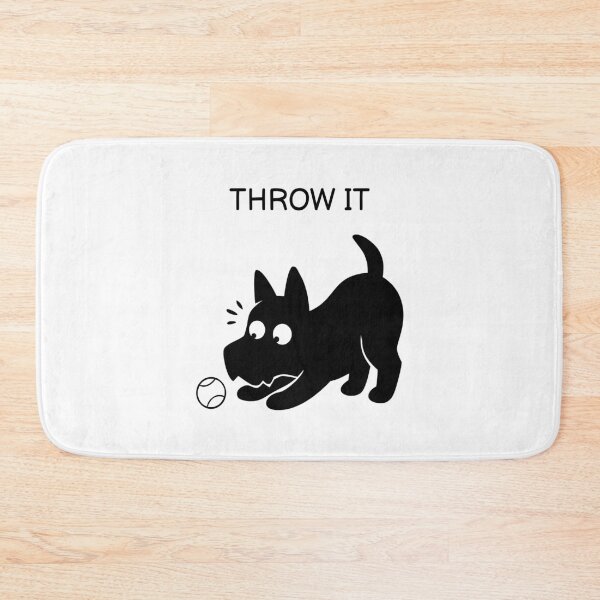 Item preview, THROW IT Funny Black Dog Sticker designed and sold by FUEGO & NOX.