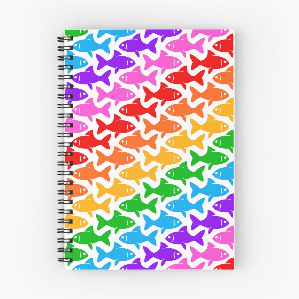 Item preview, Fish Pattern (multicolor on white 4) designed and sold by JMParadis.