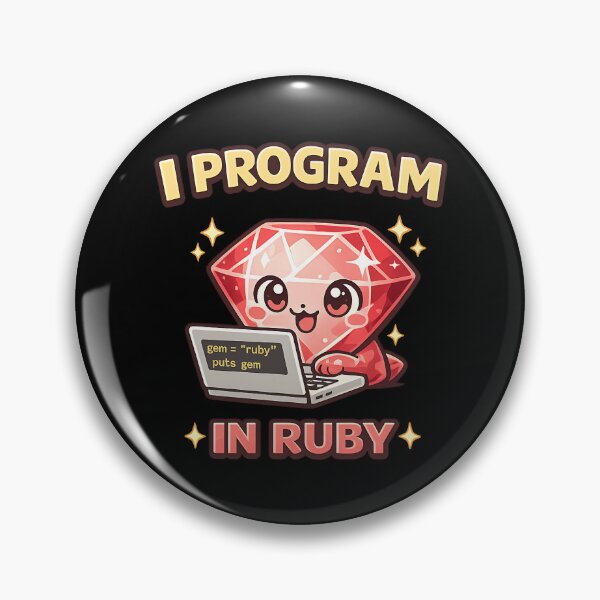Item preview, I Program in Ruby - Cute Ruby Programmer Gem Coder designed and sold by TeeTimeTreasure.