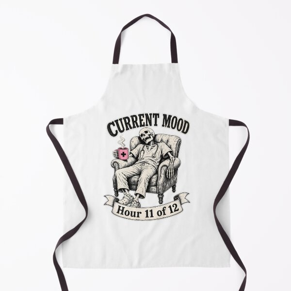 Item preview, Funny Skeleton Nurse Shift Current Mood designed and sold by Kaikab007.