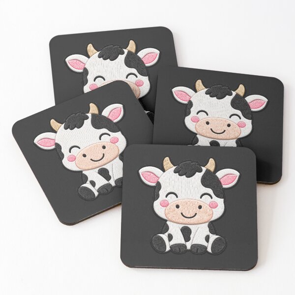 Item preview, Cute Baby Cow Embroidery Patch Illustration designed and sold by ColorSplash123.