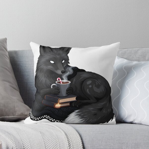 Item preview, Gothic Cozy Fox with Cocoa and Book designed and sold by IllumeInk.