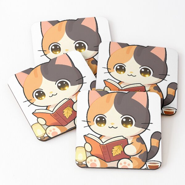 Item preview, Bookish Cat with Novel and Reading Lamp designed and sold by pumsquare.