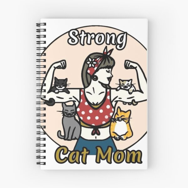 Item preview, Strong Cat Mom Vintage | Funny Cat Mom T-Shirt | Crazy Cat Lady | Strong Woman Power Motif | Funny Gift Idea for Female Cat Owners designed and sold by Big Heart .