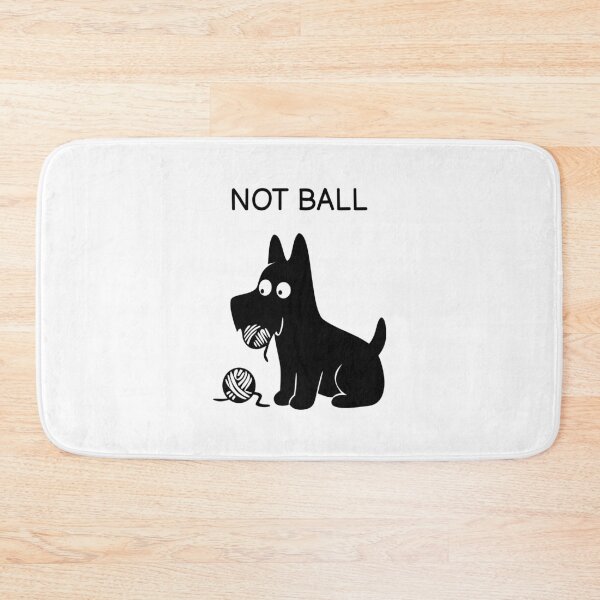 Item preview, NOT BALL Funny Black Dog Sticker designed and sold by FUEGO & NOX.