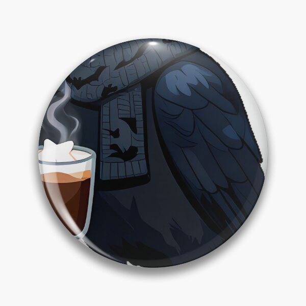 Item preview, Gothic Cozy Raven with Cocoa and Scarf designed and sold by IllumeInk.