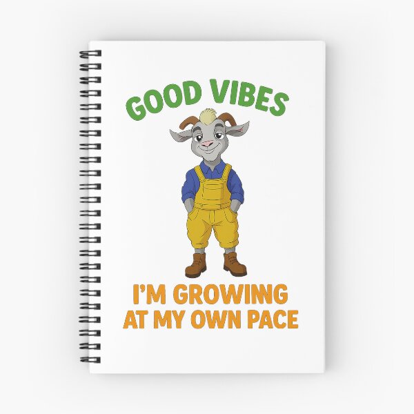 Item preview, Goat Farmer Good Vibes I'm Growing At My Own Pace Cartoon designed and sold by retrotoonz.