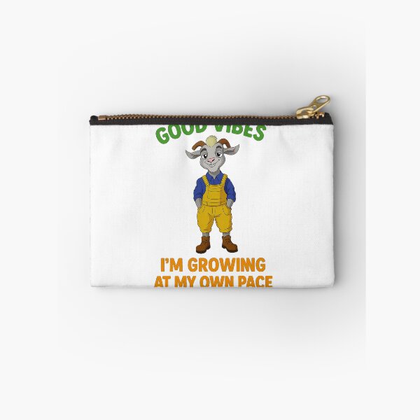 Item preview, Goat Farmer Good Vibes I'm Growing At My Own Pace Cartoon designed and sold by retrotoonz.