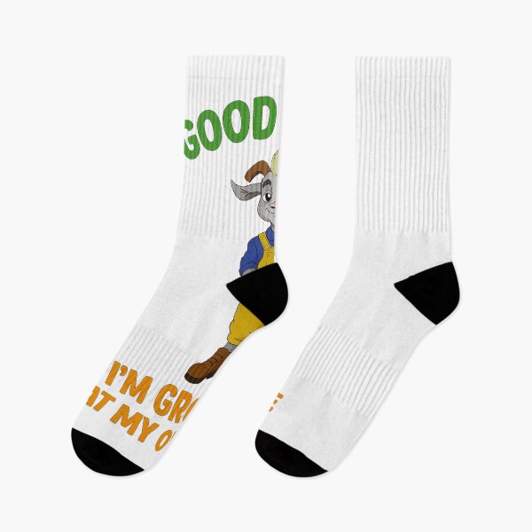 Item preview, Goat Farmer Good Vibes I'm Growing At My Own Pace Cartoon designed and sold by retrotoonz.