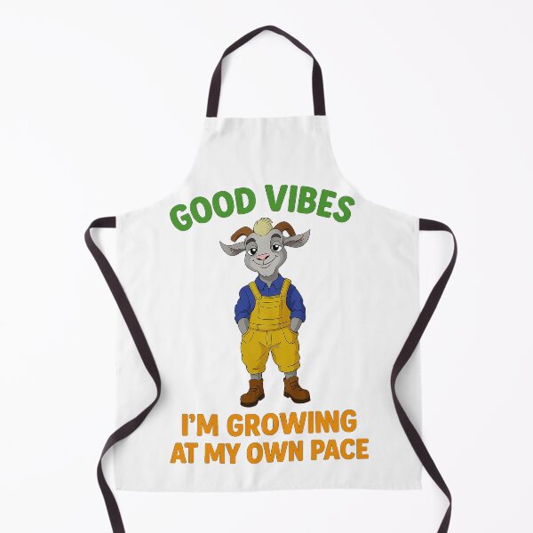 Item preview, Goat Farmer Good Vibes I'm Growing At My Own Pace Cartoon designed and sold by retrotoonz.