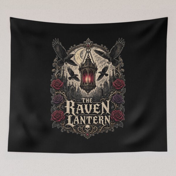 Item preview, HALLOWEEN Raven Lantern – Gothic Crow Halloween Art designed and sold by Uglyandcute.