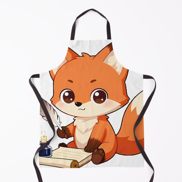 Item preview, Bookish Fox with Quill and Inkwell designed and sold by pumsquare.