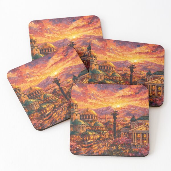 Item preview, A painting of Sofia by night, Bulgaria – A Beautiful City in Europe. designed and sold by GalleryKauffeld.