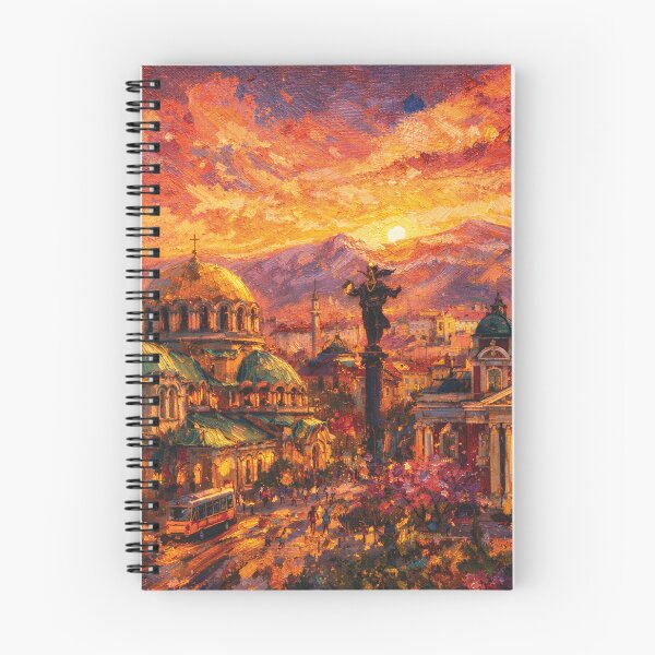Item preview, A painting of Sofia by night, Bulgaria – A Beautiful City in Europe. designed and sold by GalleryKauffeld.